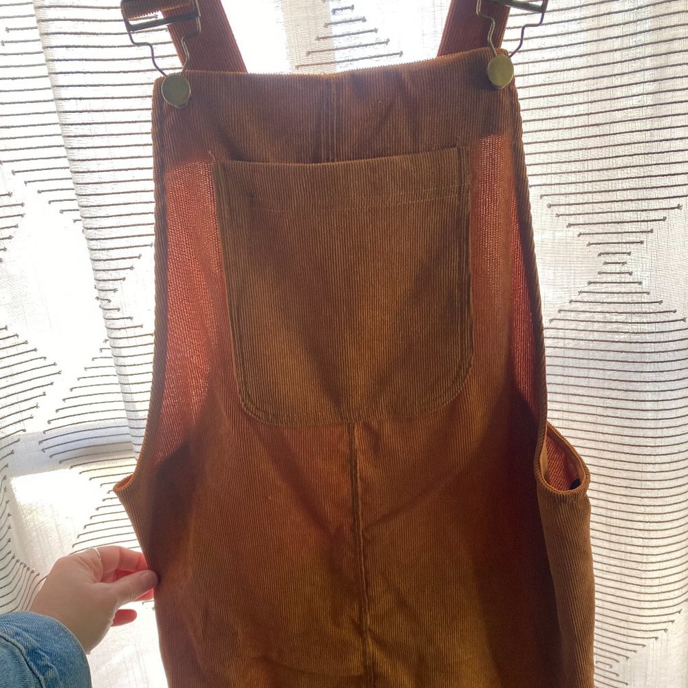 Rust Colored Overall Dress, Size M